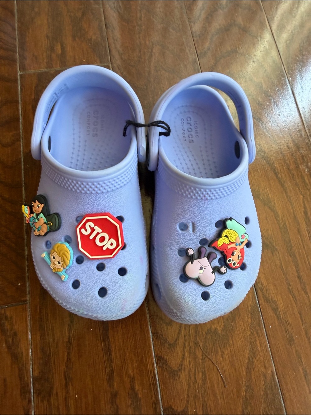CROCS Kids Clog in Light Lavender with Jibbitz Charms